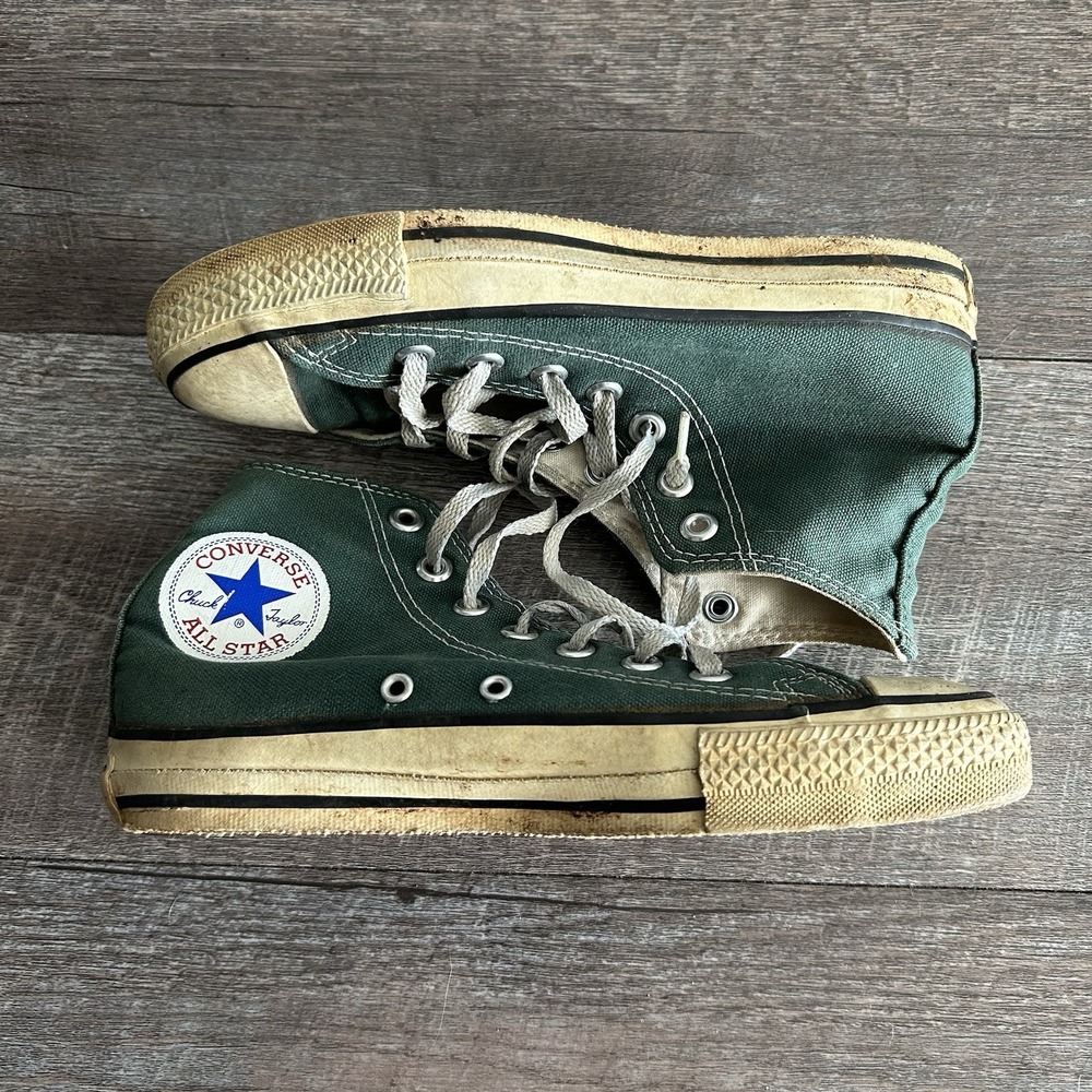 Vintage 90s Converse Chuck Taylor All Star Sneakers Shoes M 4.5 Women 6.5 Green